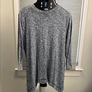 Chicos Zenergy Blue Patterned three-quarter sleeve tunic